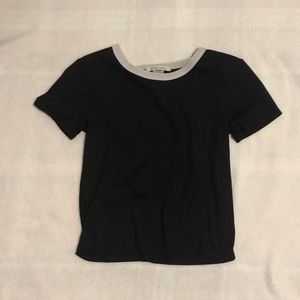 Black Cropped T-Shirt